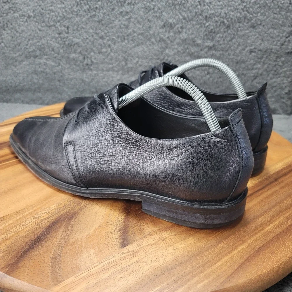 Cole Haan Beckett Shoes Black Leather Mens Sz 9 M Split Toe Oxfords Dress C06399